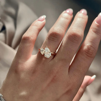 Round Halo, Pave & Split Shank Engagement Ring – 1.93 CT Lab Grown Diamond