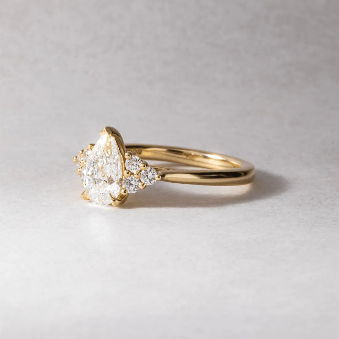 Round Halo, Pave & Split Shank Engagement Ring – 1.93 CT Lab Grown Diamond
