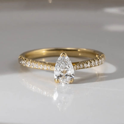 Round Halo, Pave & Split Shank Engagement Ring – 1.93 CT Lab Grown Diamond