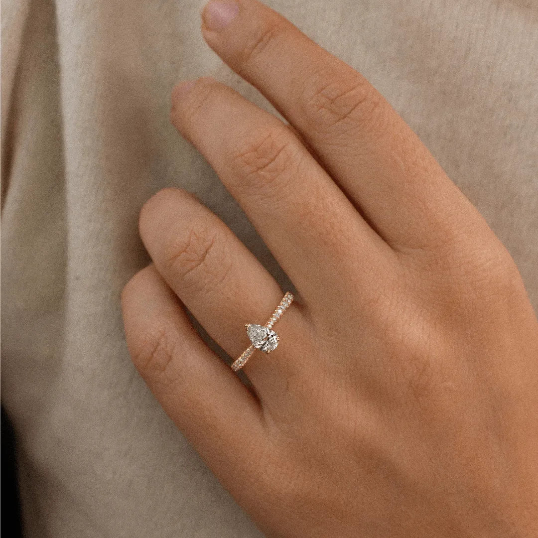 Round Halo, Pave & Split Shank Engagement Ring – 1.93 CT Lab Grown Diamond