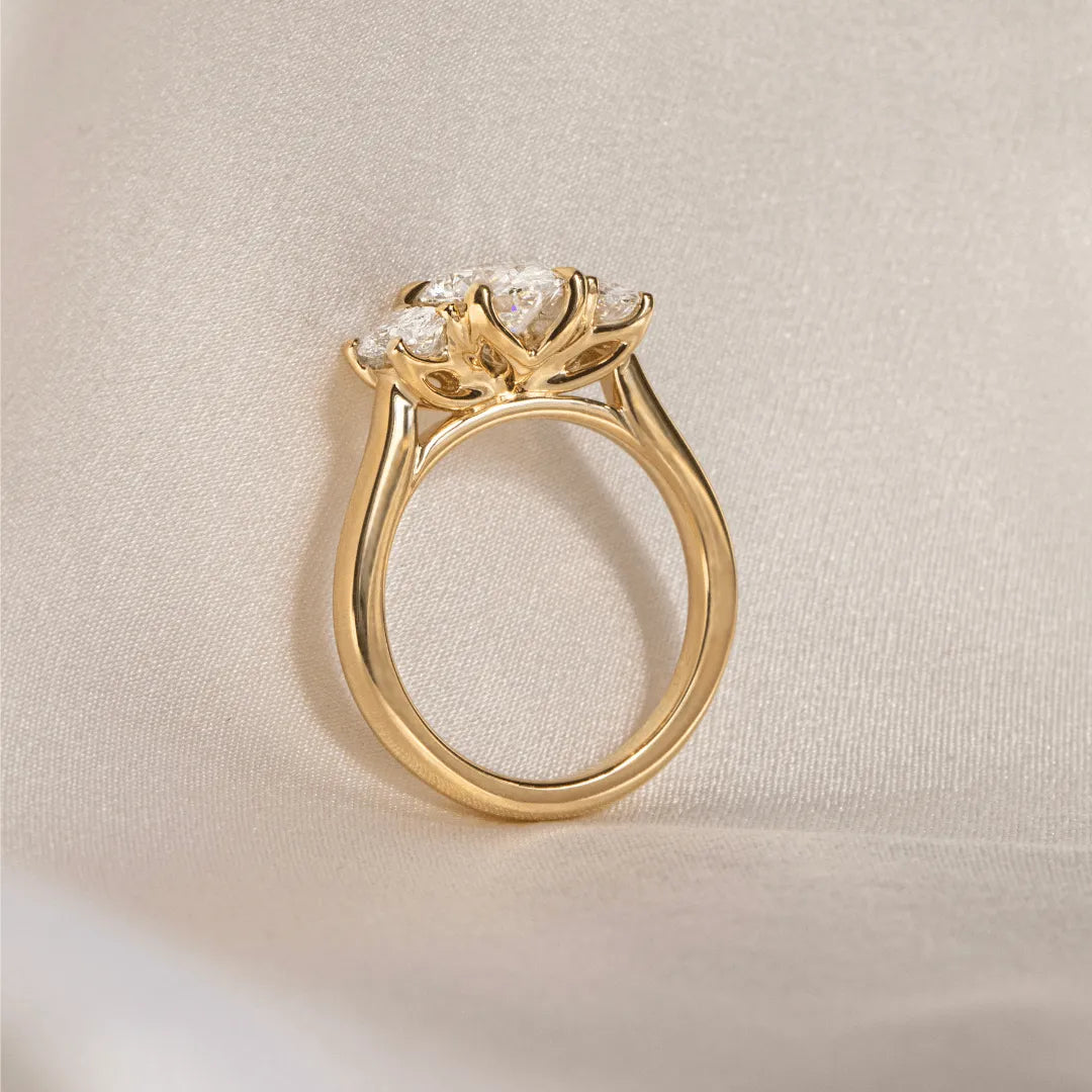 Round Halo, Pave & Split Shank Engagement Ring – 1.93 CT Lab Grown Diamond