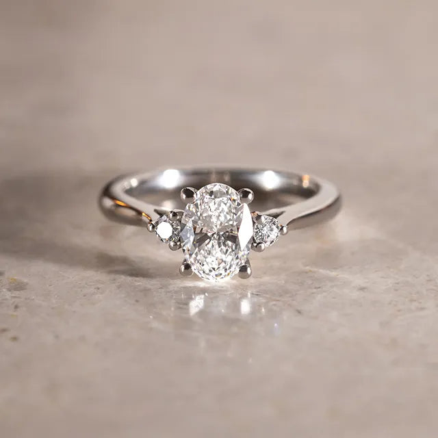 Round Halo, Pave & Split Shank Engagement Ring – 1.93 CT Lab Grown Diamond