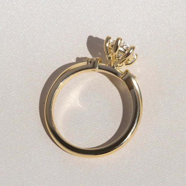 Round Halo, Pave & Split Shank Engagement Ring – 1.93 CT Lab Grown Diamond