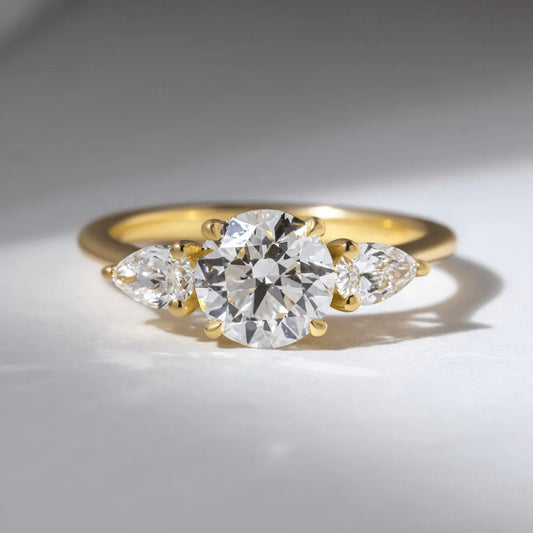 Round Halo, Pave & Split Shank Engagement Ring – 1.93 CT Lab Grown Diamond