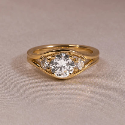 Round Halo, Pave & Split Shank Engagement Ring – 1.93 CT Lab Grown Diamond