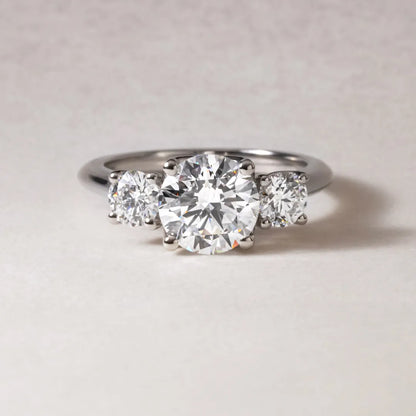 Round Halo, Pave & Split Shank Engagement Ring – 1.93 CT Lab Grown Diamond