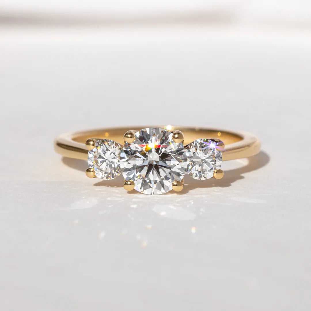 Round Halo, Pave & Split Shank Engagement Ring – 1.93 CT Lab Grown Diamond