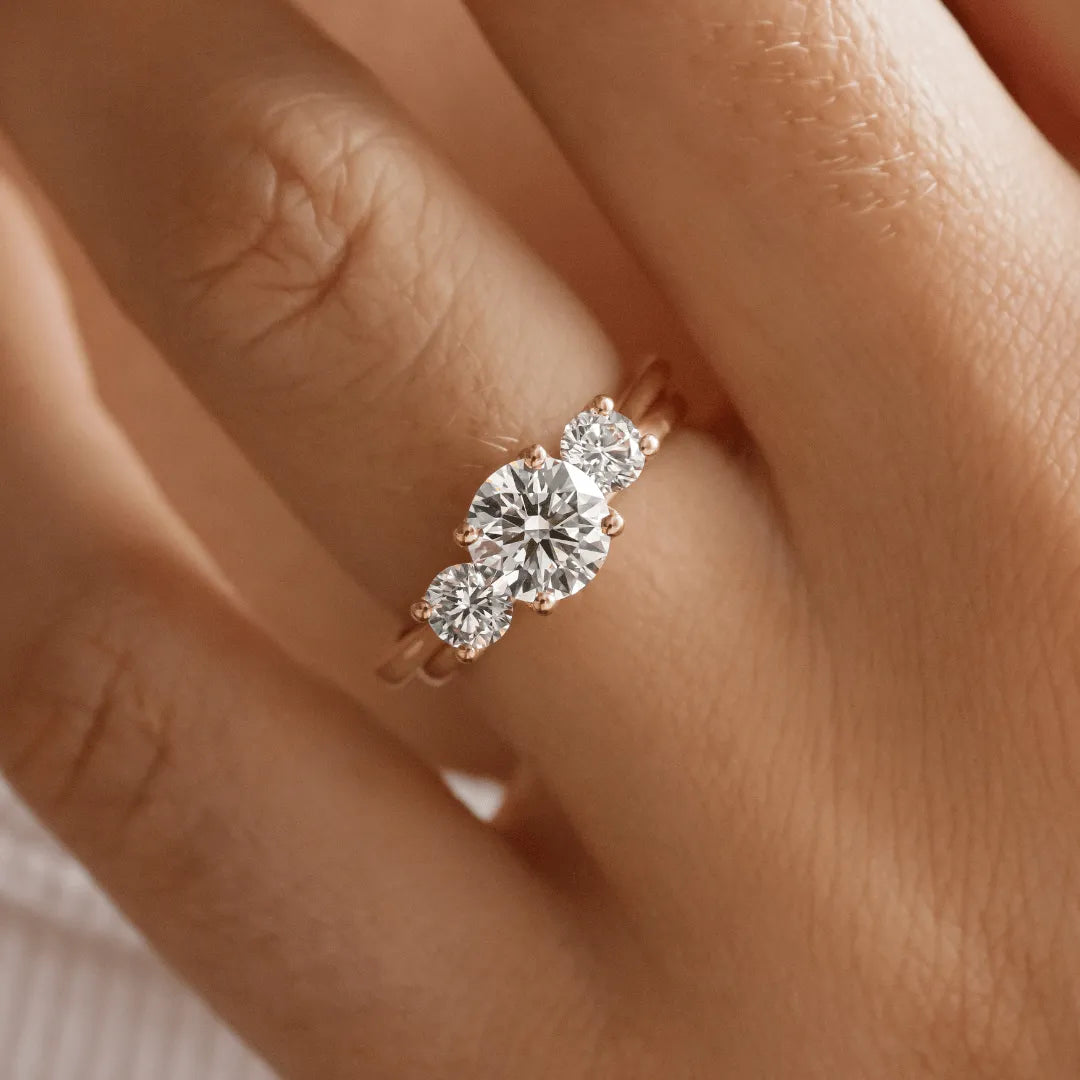 Round Halo, Pave & Split Shank Engagement Ring – 1.93 CT Lab Grown Diamond