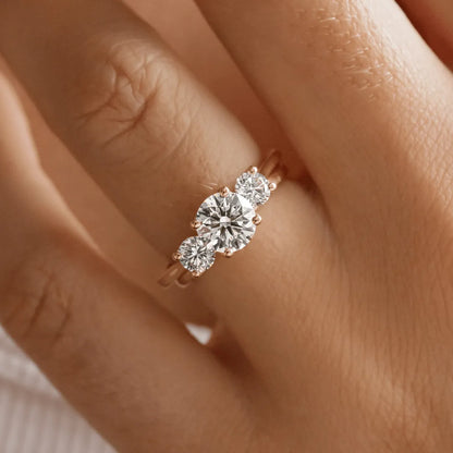 Round Halo, Pave & Split Shank Engagement Ring – 1.93 CT Lab Grown Diamond