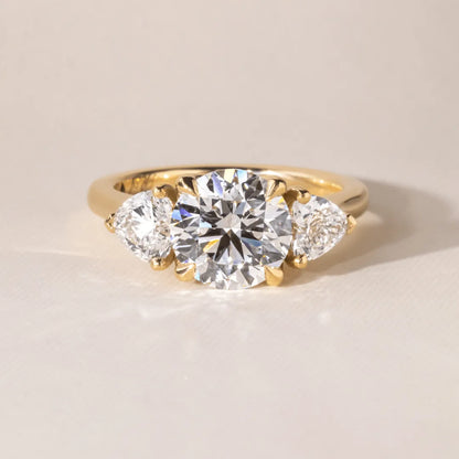 Round Halo, Pave & Split Shank Engagement Ring – 1.93 CT Lab Grown Diamond