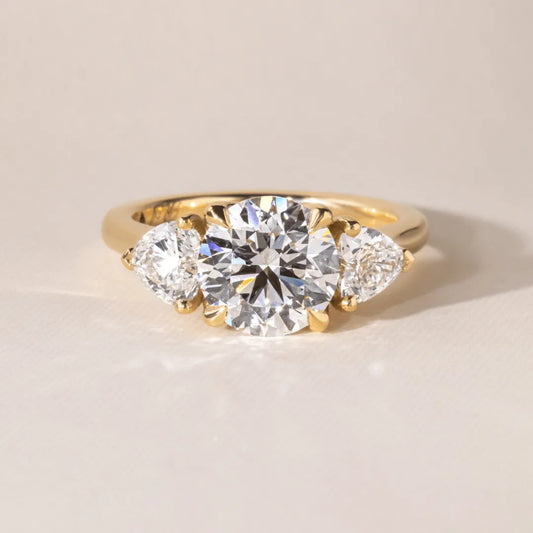Round Halo, Pave & Split Shank Engagement Ring – 1.93 CT Lab Grown Diamond
