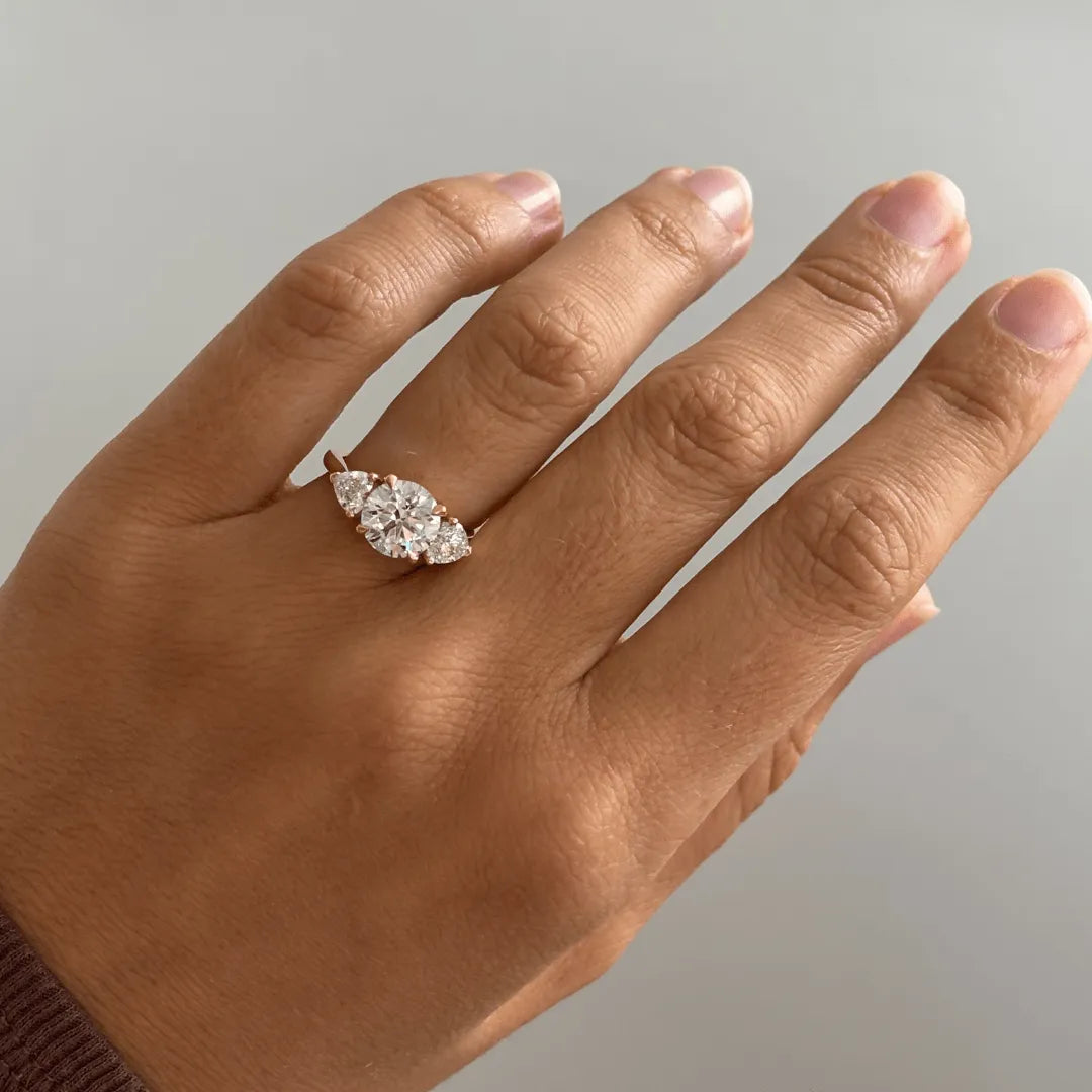 Round Halo, Pave & Split Shank Engagement Ring – 1.93 CT Lab Grown Diamond