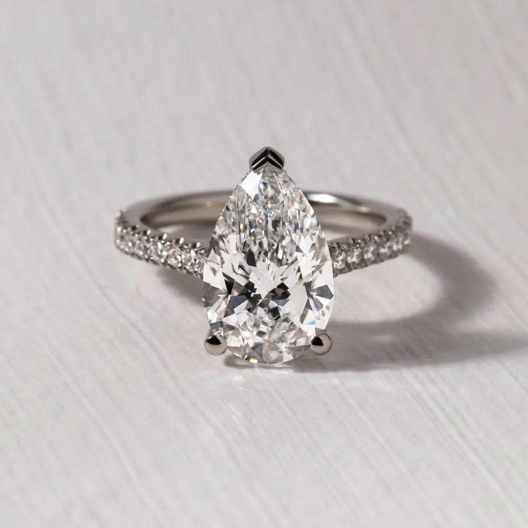 Round Halo, Pave & Split Shank Engagement Ring – 1.93 CT Lab Grown Diamond