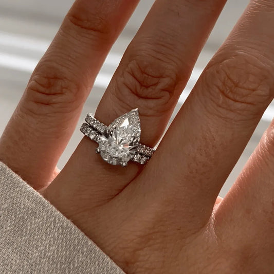 Round Halo, Pave & Split Shank Engagement Ring – 1.93 CT Lab Grown Diamond
