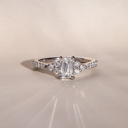 Round Halo, Pave & Split Shank Engagement Ring – 1.93 CT Lab Grown Diamond