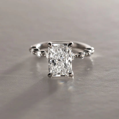 Round Halo, Pave & Split Shank Engagement Ring – 1.93 CT Lab Grown Diamond