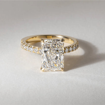 Round Halo, Pave & Split Shank Engagement Ring – 1.93 CT Lab Grown Diamond