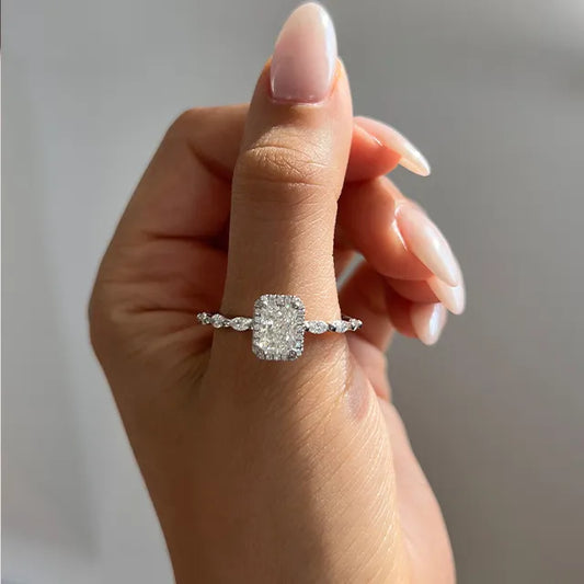 Round Halo, Pave & Split Shank Engagement Ring – 1.93 CT Lab Grown Diamond