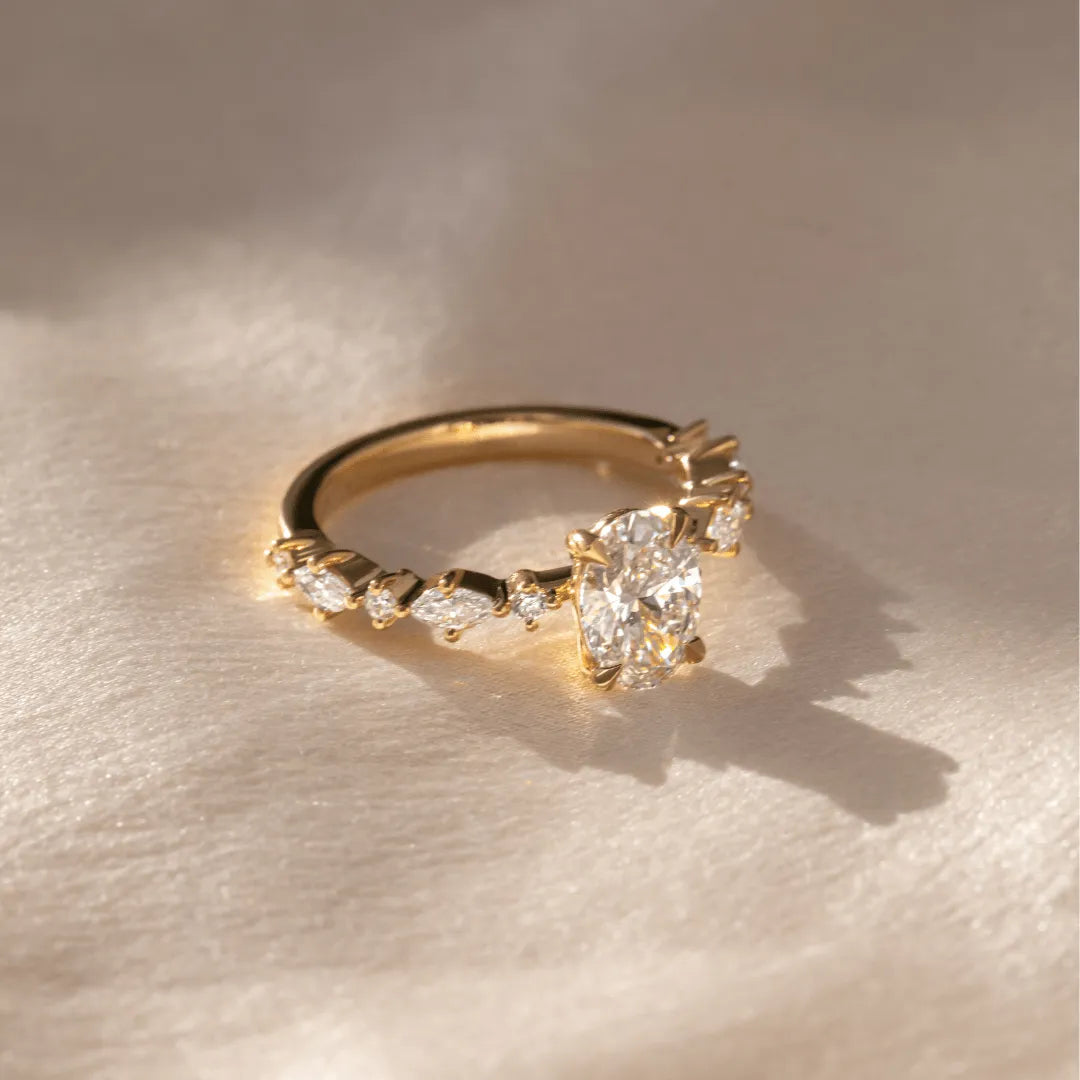 Round Halo, Pave & Split Shank Engagement Ring – 1.93 CT Lab Grown Diamond