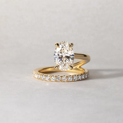 Round Halo, Pave & Split Shank Engagement Ring – 1.93 CT Lab Grown Diamond