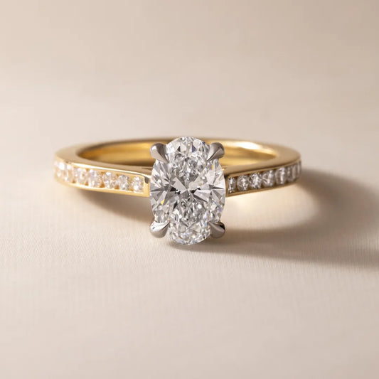 Round Halo, Pave & Split Shank Engagement Ring – 1.93 CT Lab Grown Diamond