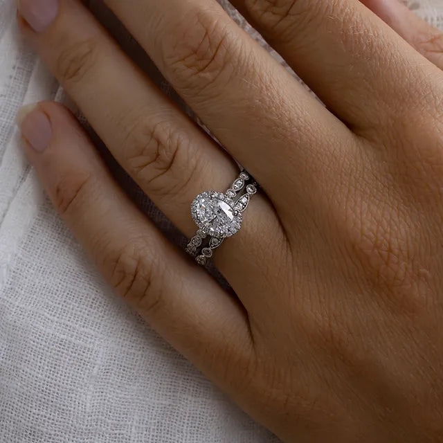 Round Halo, Pave & Split Shank Engagement Ring – 1.93 CT Lab Grown Diamond