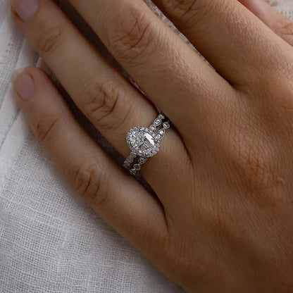 Round Halo, Pave & Split Shank Engagement Ring – 1.93 CT Lab Grown Diamond