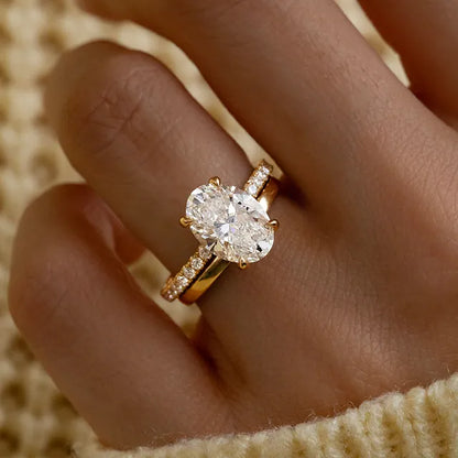 Round Halo, Pave & Split Shank Engagement Ring – 1.93 CT Lab Grown Diamond
