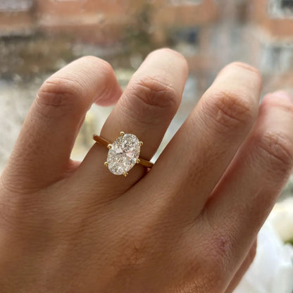Round Halo, Pave & Split Shank Engagement Ring – 1.93 CT Lab Grown Diamond