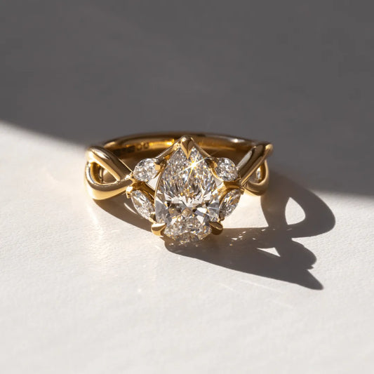 Round Halo, Pave & Split Shank Engagement Ring – 1.93 CT Lab Grown Diamond