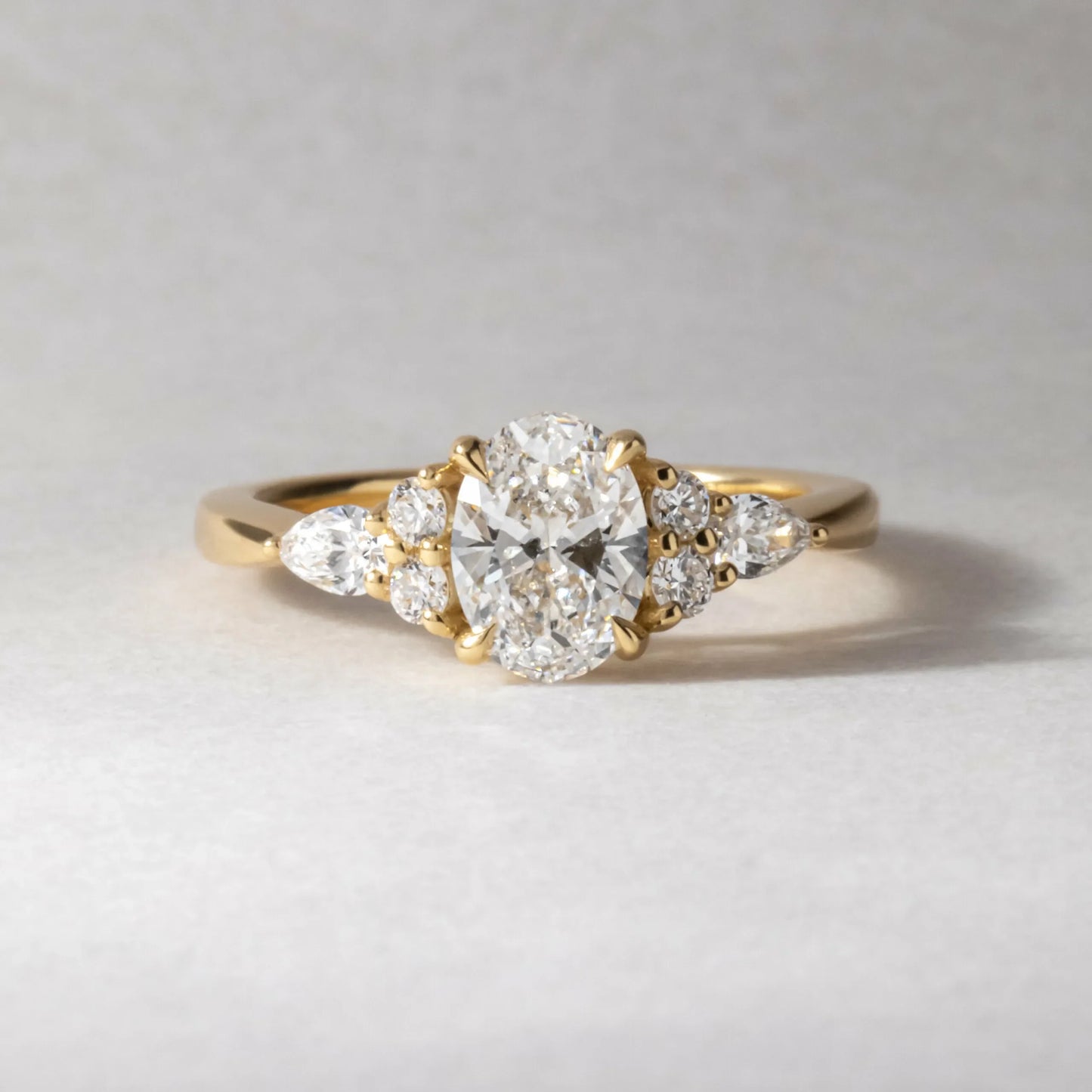 Round Halo, Pave & Split Shank Engagement Ring – 1.93 CT Lab Grown Diamond