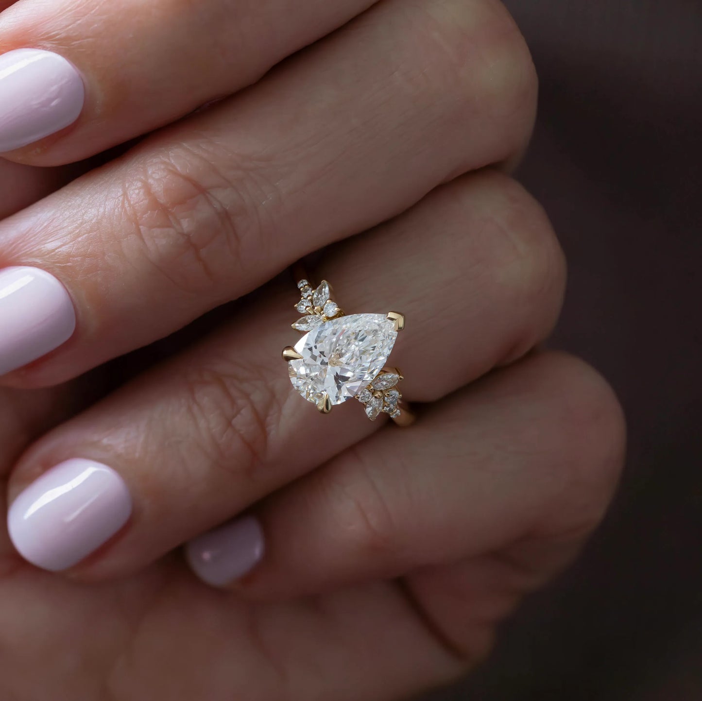 Round Halo, Pave & Split Shank Engagement Ring – 1.93 CT Lab Grown Diamond