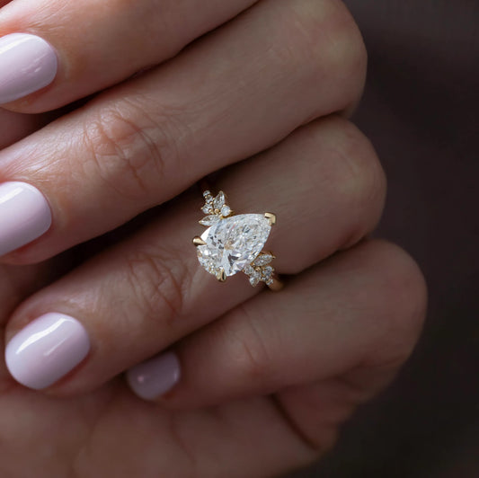 Round Halo, Pave & Split Shank Engagement Ring – 1.93 CT Lab Grown Diamond