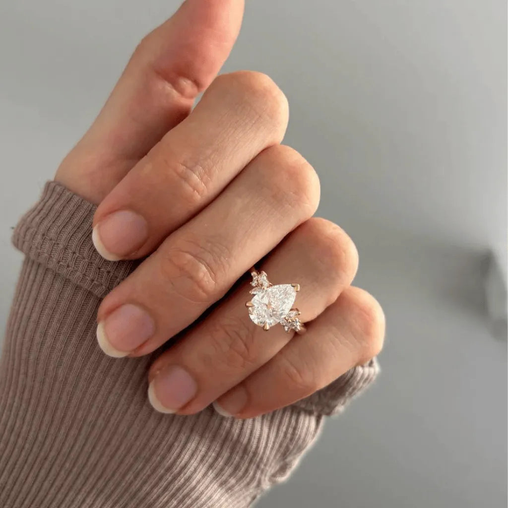 Round Halo, Pave & Split Shank Engagement Ring – 1.93 CT Lab Grown Diamond