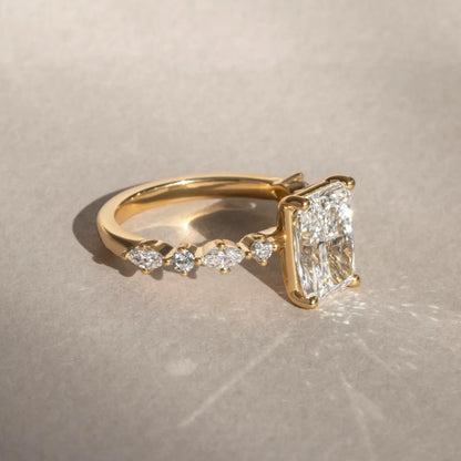 Round Halo, Pave & Split Shank Engagement Ring – 1.93 CT Lab Grown Diamond