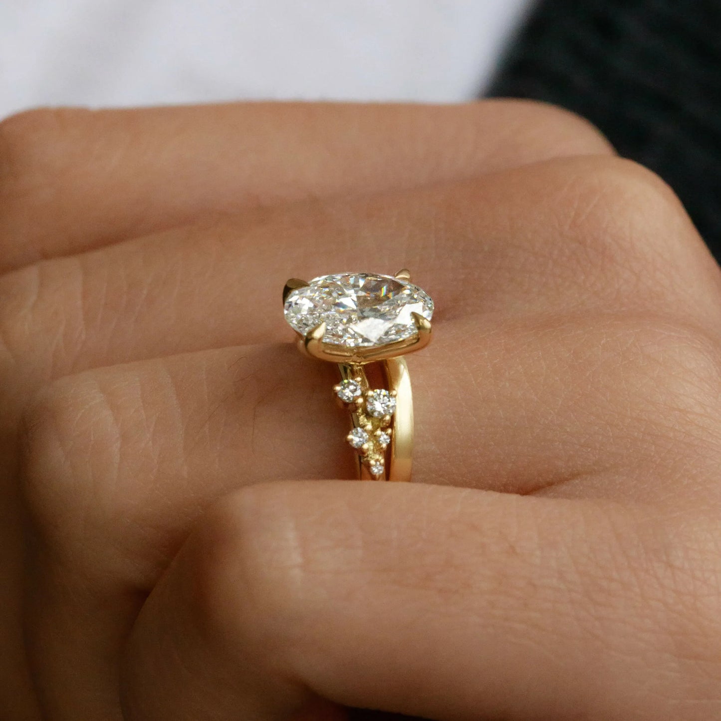 Round Halo, Pave & Split Shank Engagement Ring – 1.93 CT Lab Grown Diamond
