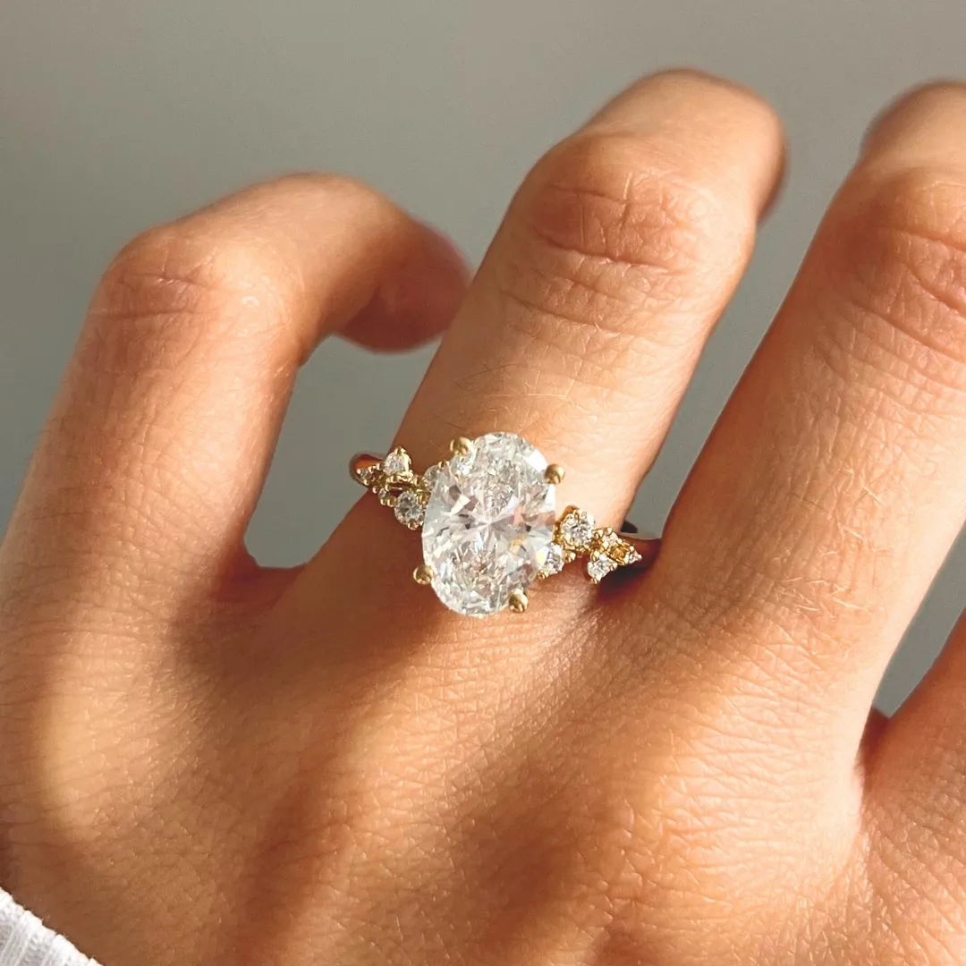 Round Halo, Pave & Split Shank Engagement Ring – 1.93 CT Lab Grown Diamond