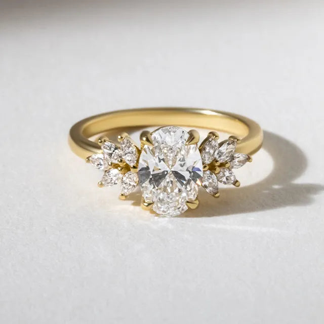 Round Halo, Pave & Split Shank Engagement Ring – 1.93 CT Lab Grown Diamond