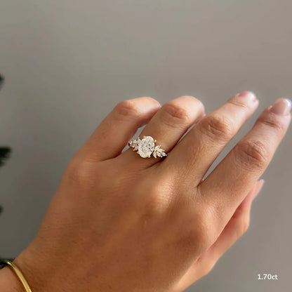 Round Halo, Pave & Split Shank Engagement Ring – 1.93 CT Lab Grown Diamond
