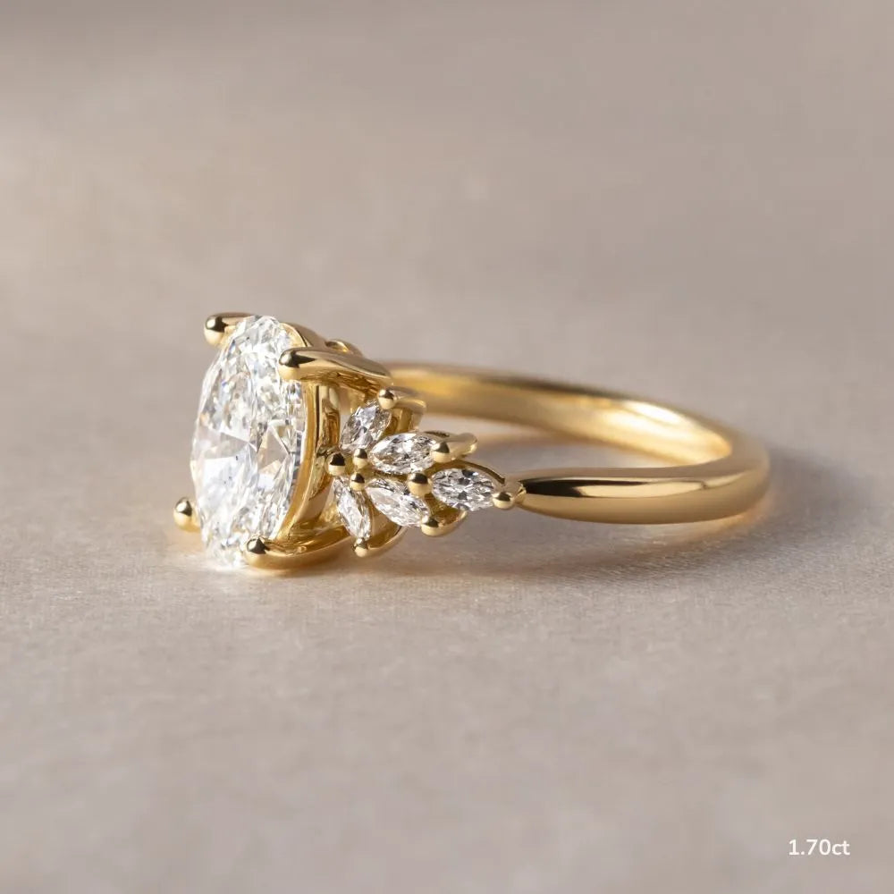 Round Halo, Pave & Split Shank Engagement Ring – 1.93 CT Lab Grown Diamond