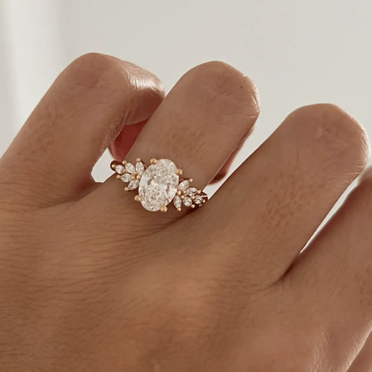 Round Halo, Pave & Split Shank Engagement Ring – 1.93 CT Lab Grown Diamond
