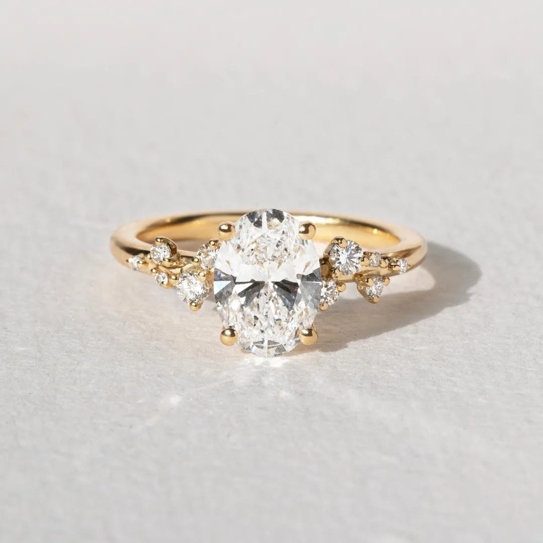 Round Halo, Pave & Split Shank Engagement Ring – 1.93 CT Lab Grown Diamond