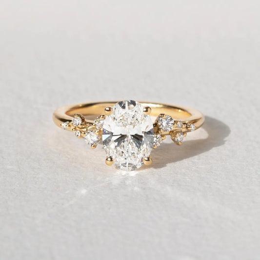 Round Halo, Pave & Split Shank Engagement Ring – 1.93 CT Lab Grown Diamond