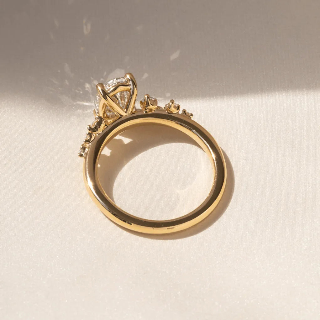 Round Halo, Pave & Split Shank Engagement Ring – 1.93 CT Lab Grown Diamond