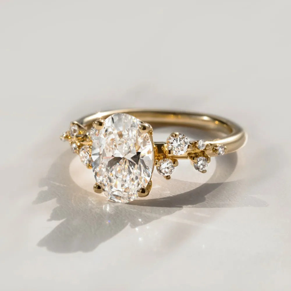 Round Halo, Pave & Split Shank Engagement Ring – 1.93 CT Lab Grown Diamond