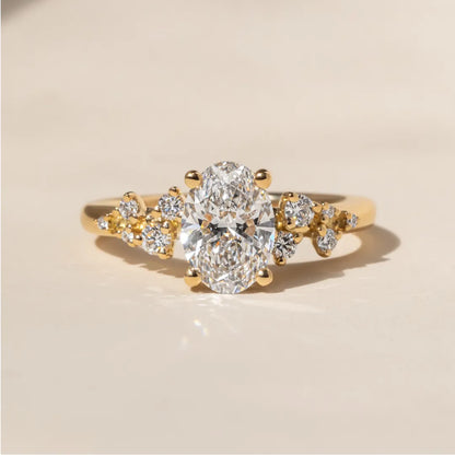 Round Halo, Pave & Split Shank Engagement Ring – 1.93 CT Lab Grown Diamond