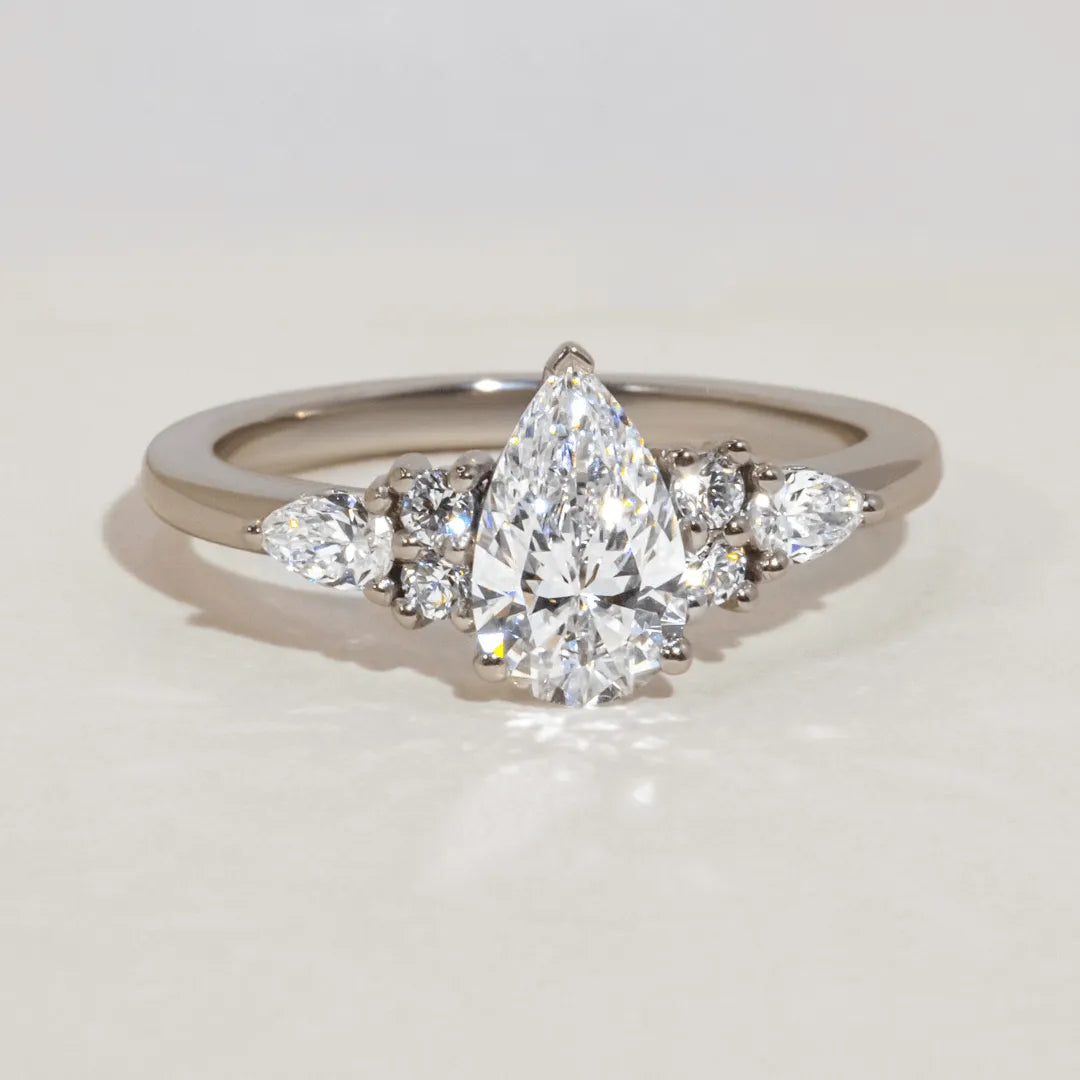 Round Halo, Pave & Split Shank Engagement Ring – 1.93 CT Lab Grown Diamond