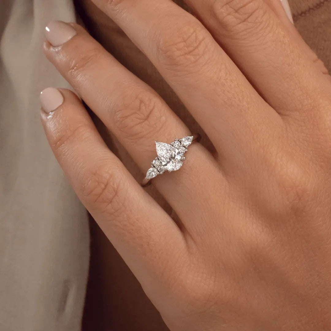 Round Halo, Pave & Split Shank Engagement Ring – 1.93 CT Lab Grown Diamond