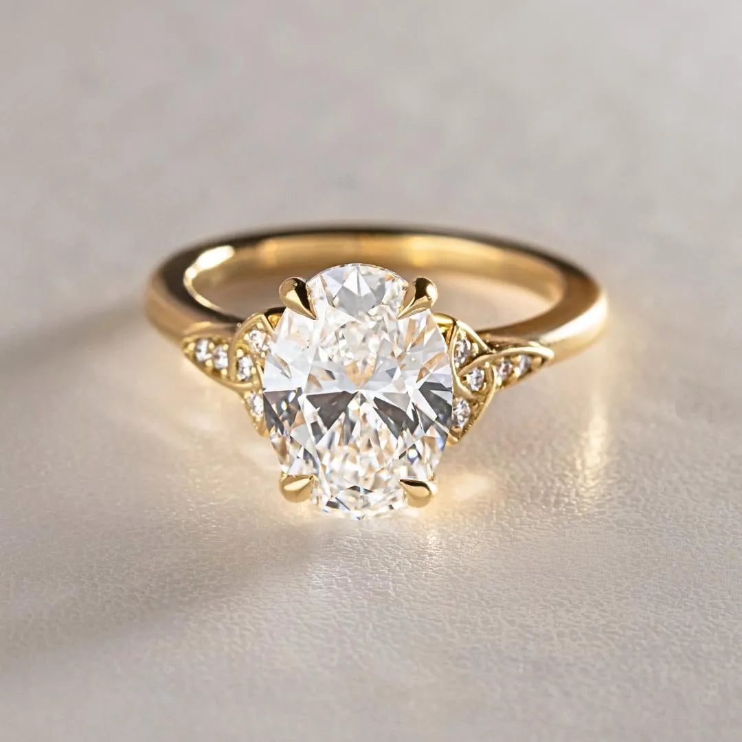 Round Halo, Pave & Split Shank Engagement Ring – 1.93 CT Lab Grown Diamond