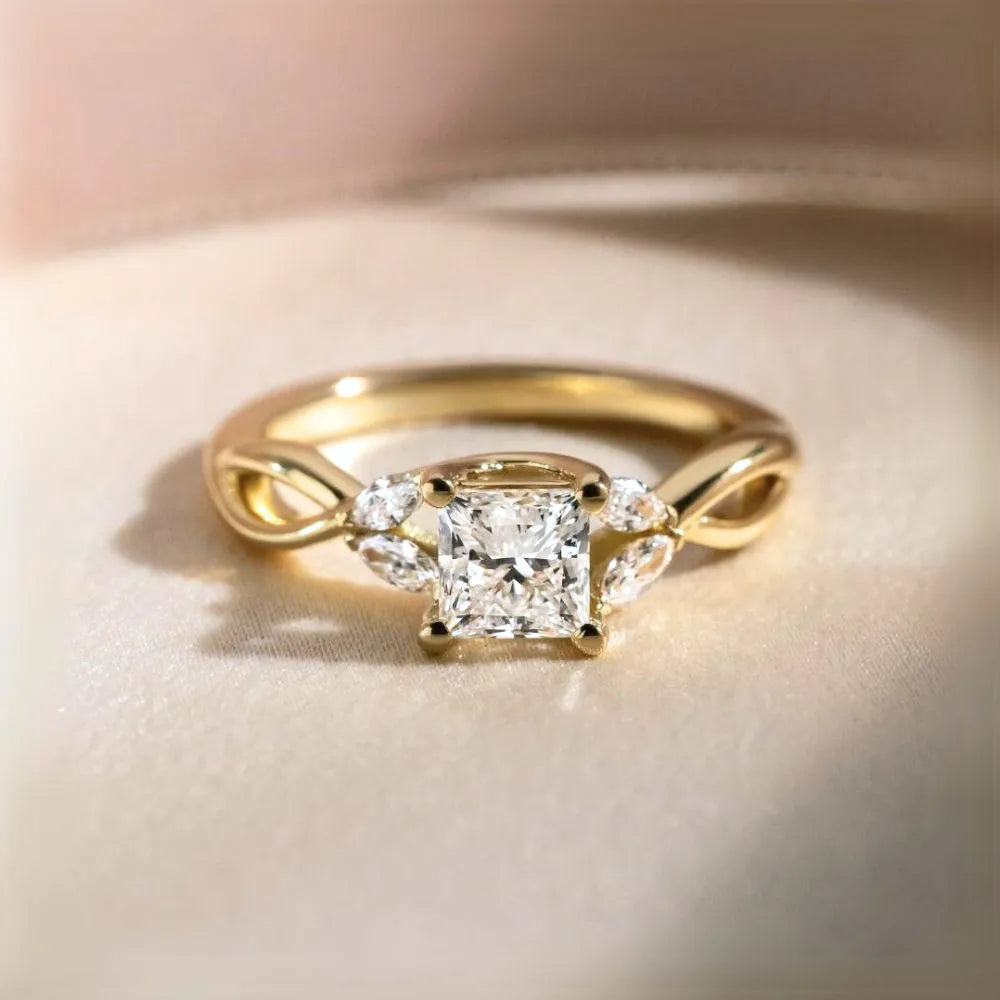 Round Halo, Pave & Split Shank Engagement Ring – 1.93 CT Lab Grown Diamond